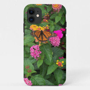 Roze Geel Groen Bloemig Lantana met Vlinder Case-Mate iPhone Case