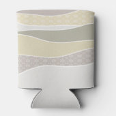 Roze Geel Groen Curve Stripe Abstracte Golven Naam Blikjeskoeler (Achterkant)