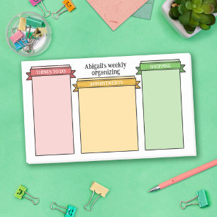 Roze geel groen Schattige lint etiketten van uw we Post-it® Notes