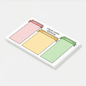 Roze geel groen Schattige lint etiketten van uw we Post-it® Notes (Schuin)