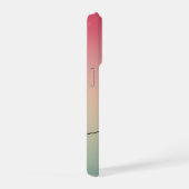 Roze Geel & Groen Verloop Script Naam Monogram iPhone Hoesje (Rechterkant)