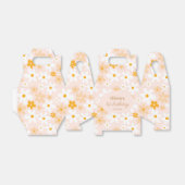 Roze Geel Groovy Daisy Verjaardag Bedankdoosjes (Uitgevouwen)
