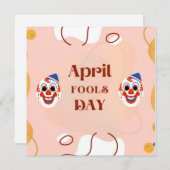 Roze Geel Kleurrijk Leuk April Fools Dag Feestdagenkaart (Voorkant / Achterkant)