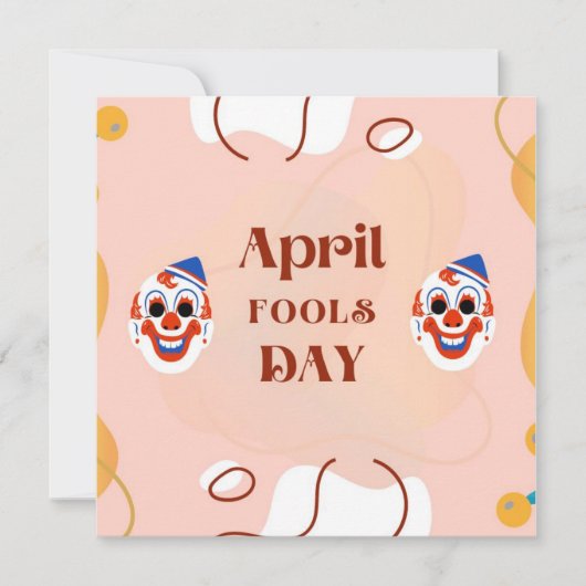 Roze Geel Kleurrijk Leuk April Fools Dag Feestdagenkaart (Voorkant)