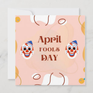 Roze Geel Kleurrijk Leuk April Fools Dag Feestdagenkaart