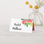 Roze, geel, levende koraaltjes plaatskaartje (Achterkant)