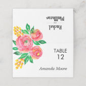 Roze, geel, levende koraaltjes plaatskaartje (Buitenkant ongevouwen)