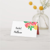 Roze, geel, levende koraaltjes plaatskaartje (Achterkant)