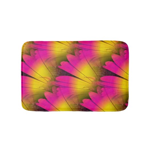 roze geel madeliefje badmat (Voorkant)