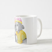 Roze geel meisje koffiemok (Voorkant rechts)