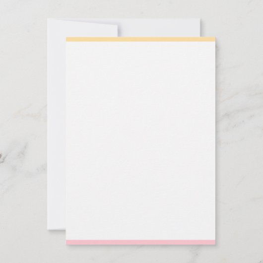 Roze Geel Modern Handgeschreven Naam Sjabloon (Achterkant)