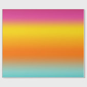 Roze, Geel, Oranje, Blauwgroen verloopkleur Cadeaupapier (Vlak)