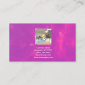 Roze geel Oranje Flower Visitekaartje (Achterkant)