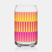 Roze geel Oranje gestreept Blikvorm Glas (Links)