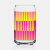 Roze Geel Oranje Gestreepte Blikvorm Glas (Rechts)