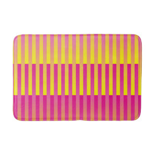 Roze Geel Oranje Gestreepte Patroon Badmat