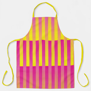 Roze Geel Oranje Gestreepte Patroon Schort
