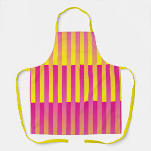 Roze Geel Oranje Gestreepte Patroon Schort