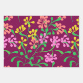 Roze Geel Oranje wilde bloemen Boho Bloem Inpakpapier Vel (Voorkant 2)