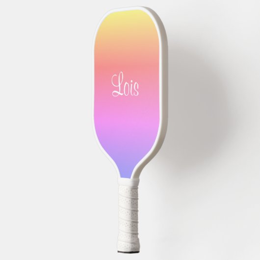 Roze Geel Paarse Kleurrijke Pickleball Paddle (Links)