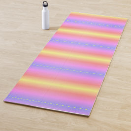 Roze geel Paarse pastelstrepen Ombre 4Nina Yogamat