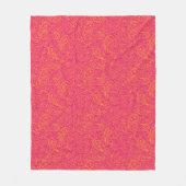 Roze geel paisley patroon fleece deken (Voorkant)