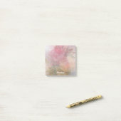 Roze Geel Roses Waterverf Mix Monogram Post-it® Notes (Op bureau)