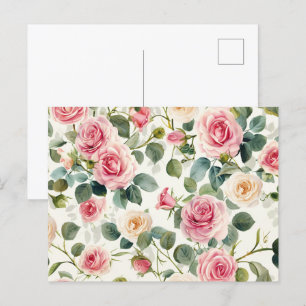 roze geel rozen Moederdag Feestdagenkaart