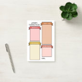 Roze geel Schattige lint labelt dingen om te doen Post-it® Notes (Kantoor)