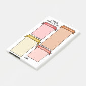 Roze geel Schattige lint labelt dingen om te doen Post-it® Notes (Schuin)