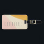 Roze Geel Sinaasappel Abstracte Waterverf Custom N Bagagelabel<br><div class="desc">Gepersonaliseerd roze en Oranje Bagagelabel voor Abstracte Waterverf</div>