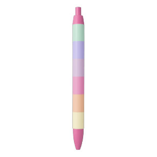 Roze Geel Sinaasappel Blauw Groen Paarse Sjabloon Blauwe Inkt Pen