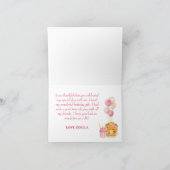 Roze Geel Stip Cake Cupcake Dank je wel Bedankkaart (Binnen)