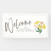 roze geel Vrijgezellenfeest Welkom Spandoek (Horizontaal)