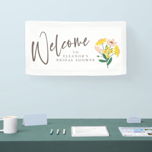  roze geel Vrijgezellenfeest Welkom Spandoek (Beurs)