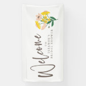 roze geel Vrijgezellenfeest Welkom Spandoek (Verticaal)