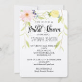 Roze Geel Waterverf Bloemen vrijgezellenfeest Kaart (Voorkant)