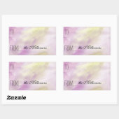 Roze Geel Waterverf Gift Label (Vel)