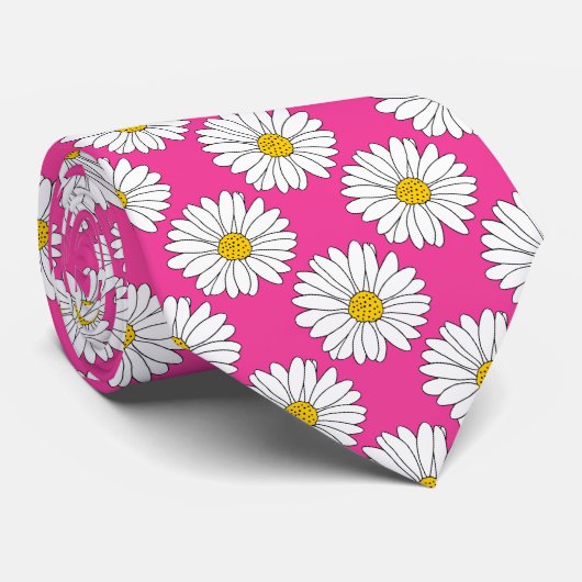 Roze geel wit dagboek stropdas (Opgerold)