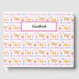ROZE GEEL WIT ITS EEN MEISJE BABY ITEMS GASTENBOEK