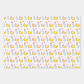 ROZE GEEL WIT SCHATTIGE BABY MEISJE ITEMS INPAKPAPIER VEL (Voorkant 3)