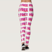 Roze, geen vrije huggen Leggings (Achterkant)