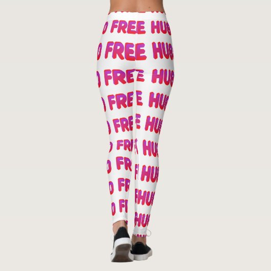 Roze, geen vrije huggen Leggings (Achterkant)