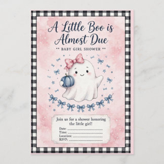 Roze Geest Baby Shower Uitnodiging