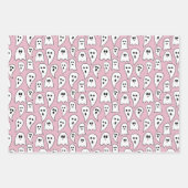 Roze Geest Halloween Inpakpapier Vel (Voorkant 3)