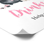 Roze Geest Little Boo Drankjes Bord Poster (Hoek)