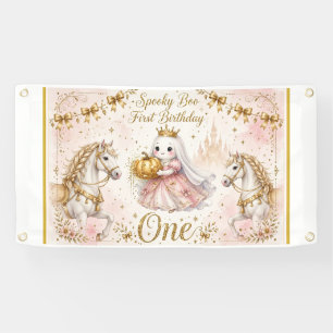  Roze Geest Prinses 1e Verjaardag Spandoek