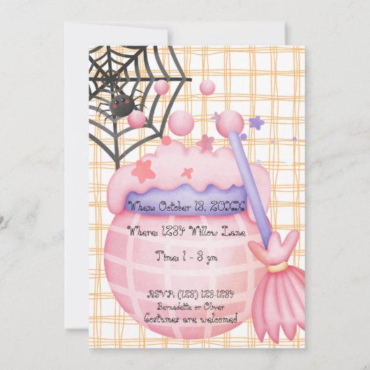 Roze geest schattig boo halloween leeftijd 4 verja kaart (Achterkant)