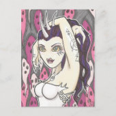 Roze geesten Cartoon Fantasy Art Briefkaart (Voorkant)