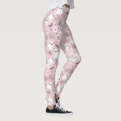 Roze geesten en Halloween elementen naadloos patro Leggings (Rechts)
